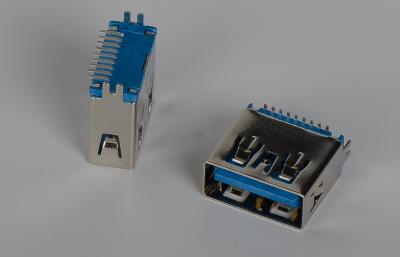 China 1.0Amp High Speed Usb 3.0 A Connector 11.5mm Vertical 180° SMT Type zu verkaufen