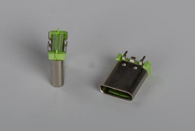 China SMT Type Input Output Connectors Usb C 3.1 Connector Vertical 180° zu verkaufen