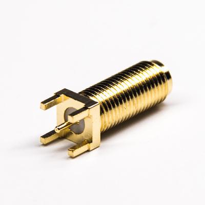 중국 50Ω Gold Plating SMA Coaxial Cable Female Connector Dip Type L 20mm 판매용