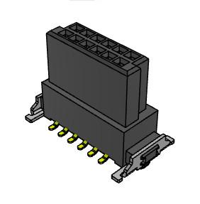 China 1.27mm Board To Board Floating Connectors SMT Type Vertical 180 for sale