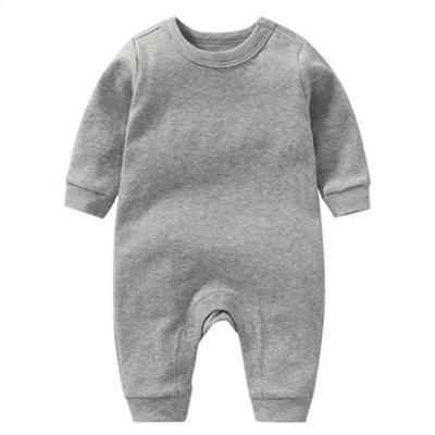 China Wholesale Organic Eco-friendly Breathable Cotton Baby Rompers Shoulder Opening With Snap Button Baby Clothes For Newborn Babies Jumpsuit for sale