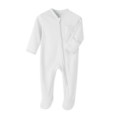 China Breathable Eco-Friendly 100% Cotton With Mittens Toddler Girl Baby Clothes Coverall for sale