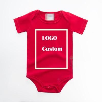 China Breathable Eco-Friendly Baby Blanket Customized Logo Printing Short Sleeve Baby Romper for sale