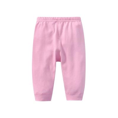 China Eco-friendly Washable Breathable Ready To Ship Solid Color Baby Pants Organic Cotton For 0-24M Baby Clothing for sale