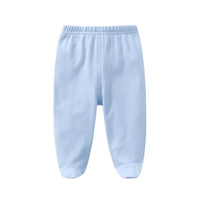 China Manufacturer Price Eco-friendly Washable Breathable Baby Pants Hot Selling Size Solid Color Elastic Baby Leggings With Footed for sale