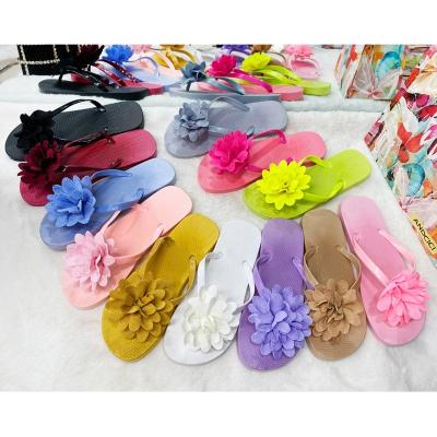 China Fashion trend SUMMER WOMEN FLOWER SHOES FILP-FLOP LADY SLIPPERS FASHION MULTICOLOR SLIDES WOMEN SLIPPERS for sale