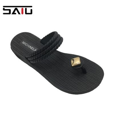 China Beach Waterproof Indoor Outdoor Ladies Summer Slipper Sandals Slides Women Flat Flip Flop for sale