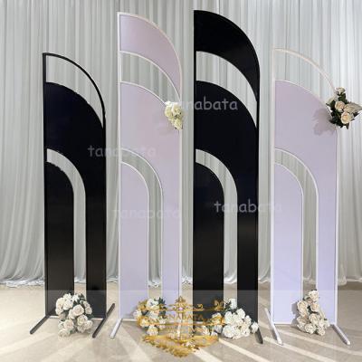 China Durable Party Decoration PVC And Iron Metal Flower Arch Panel Backdrop Wall for sale