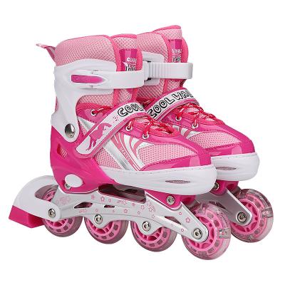 China 2021 Factory Wholesale Custom High Quality Skate Scooter Blue And Pink Kids Skate Roller Shoes Quad Roller Skate for sale