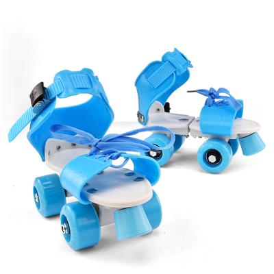 China New Arrival High Quality Multicolor PU Children's Adjustable Roller Skates Double Skate Scooter 4 Wheels for sale