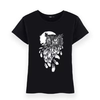 China STREETWEAR Women's T-shirt Simple Custom Logo Owl T-Shirt for sale