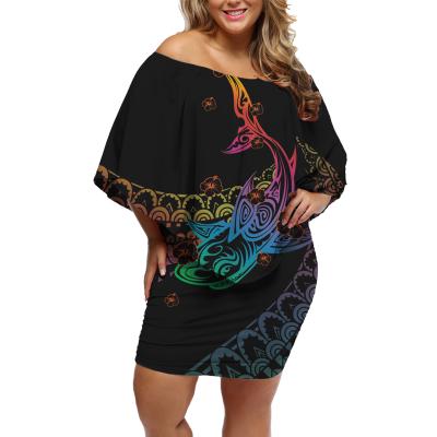 China Custom Hawaiian Luxury Women Elegant Casual Wear Polynesian Samoan Dress Printing Wholesale Breathable Fashion Plus Size Maxi Dress for sale