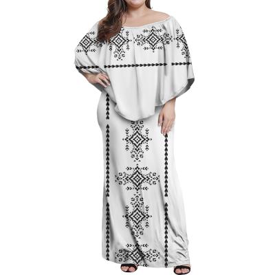 China Cute Anti-Static Samoan Career Girl Dresses 2021 Plus Size Formal Drresses Women Dress Long Sleeves Custom for sale