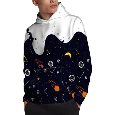 China Hot Sale Graffiti Pattern Anti-Shrink Technology Hoodie Customied 3d Sleeve Dye Long Hoodies For Men for sale