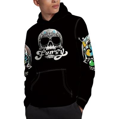 China High quality anti-shrink pattern split skeleton hoody sweaters outdoor men's sporty oversized hoodies for sale