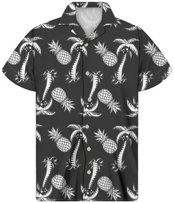 China Fashion Custom Anti-Pilling Hawaiian Style Mens Button Short Sleeve Shirt For Summer for sale