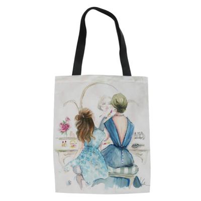 China New Design Ladies Large Canvas Tote Bag Folding Canvas Tote Bags Wholesale for sale