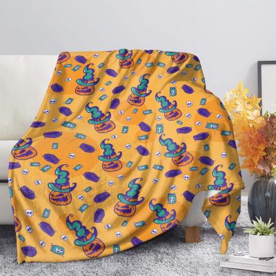 China Halloween Pattern Throw Blanket Graphic Anti-static Hot Selling Custom Blanket For Baby Wholesale Super Warm And Soft Blanket for sale