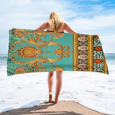 China New Design Beach Compressed Thick Printing Set Compressed Hotel Towel Luxury Cotton Bath Towels With Good Service for sale