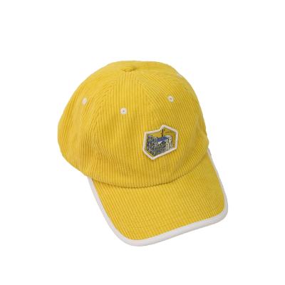 China Creamy Yellow Shark Soft Top Sakemaoyi Casual Shade Hat Student Corduroy Baseball Cap Breathable And Comfortable for sale