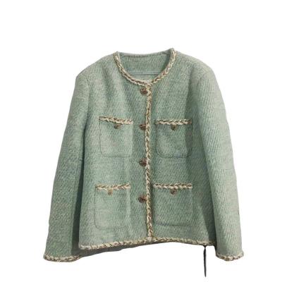 China 2021 new Anti-wrinkle winter winter dongdaemun korea mint green trimmed wadding coat for sale