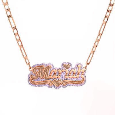 China FASHIONABLE Gold Plating Stainless Steel 2021 Name Necklace Acrylic Custom Frosted Personality Gift for sale