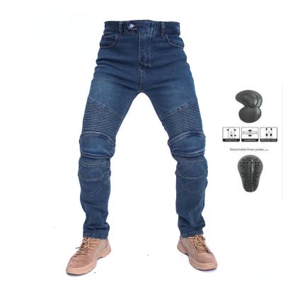 China 2021 Summer Komine Motorcycle Breathable Leisure Pants Men Outdoor Riding Traveling Motorcycle Jeans Motocross Pants With Protect Gears for sale