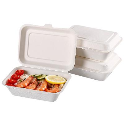 China Degradable Shell Style Packaging Food Container Hamburger Bento Box Food Container Microwavable Disposable Lunch Box Sandwich Cake for sale