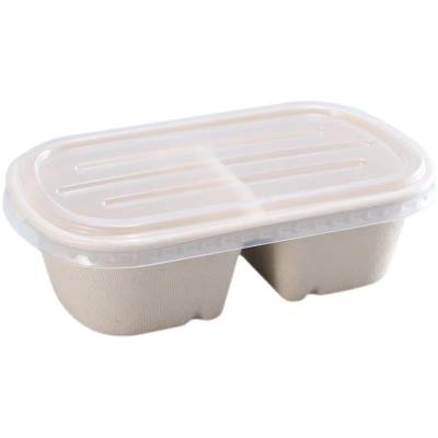 China Microwavable Disposable Lunch Box Rolls 100% Biodegradable Paper Bowls For Lunch Bento Salad Fruit Food Containers for sale