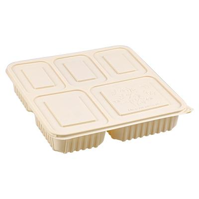 China Cornstarch Food Container Heatable Biodegradable Eco Friendly Take Out Lunch Box With Lid Bento Box Disposable Food Box Wholesale for sale