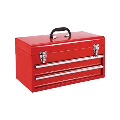 China Steel Red Cheap Portable Steel Tool Box, 3 Drawer Tool Box for sale