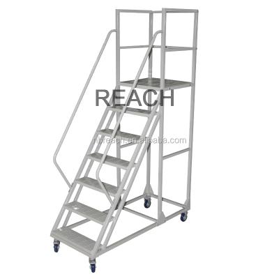 China Folding Ladders Warehouse 3-13 Steps Rack Steel Ladder , Safety Step Ladders With Handrail for sale