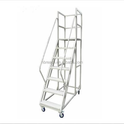 China Folding Ladders Iron Safety Step Ladders With Handrail , Workshop Ladders for sale