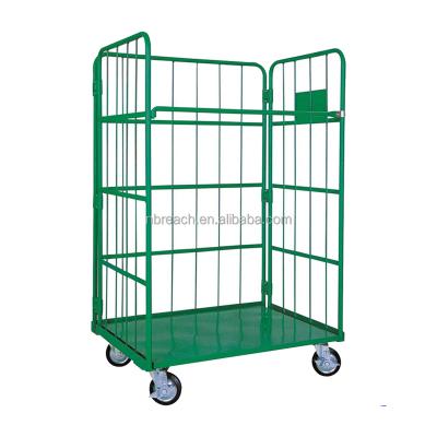 China Collapsible Metal Cage / Rolling Collapsible Logistic Cart , Warehouse Trolley , Warehouse Handling Carts for sale