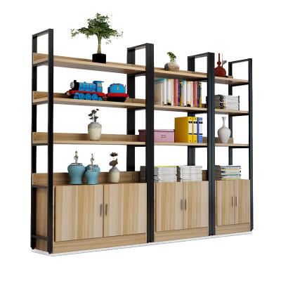 China Dismountable type hot sales steel and wood combination shelf for home and commercial use for sale