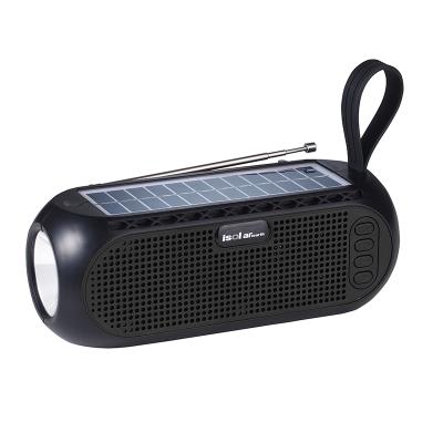 China Portable Solar Rechargeable Weather Band Radio Hand Crank Outdoor Phone Function Emergency Radio With BT for sale