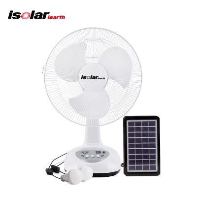 China New Floor Fan Hotel High Energy Solar Efficicy Solar Charging Multispeed Adjustment Fan With Light And Charging for sale