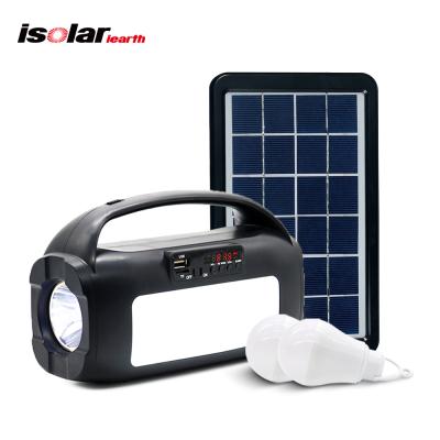 China Portable Solar Speaker Campng Kit System Radio Solar Power Security Flood Lights 3w Fm Radio Home Solar Wireless Speaker Bank for sale