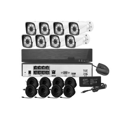 China NIGHT VISION 8 Camera Wired 8ch POE NVR Kit Security Camera System for sale