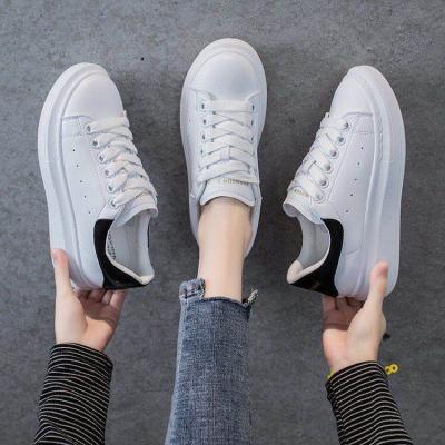 China OEM Leather White Women Fashion Trend Sale Girls High Quality Branded Casual Shoes for sale