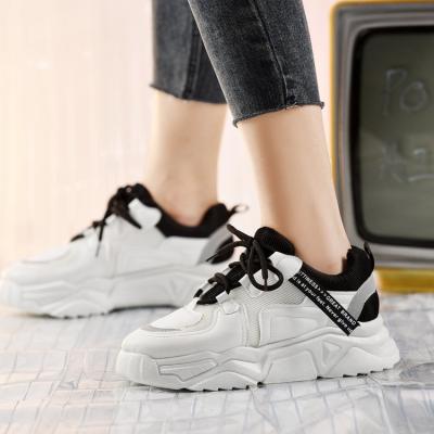 China Fashion trend running brand ladies woman air sports flat leather casual shoes for women for sale