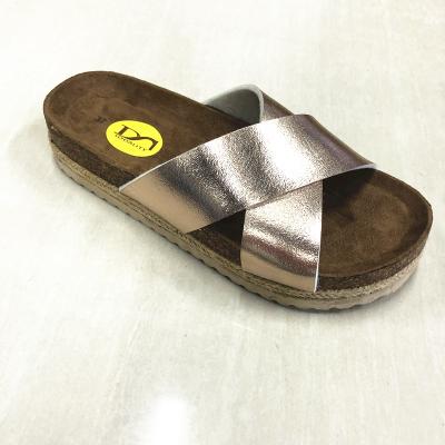 China Breathable Comfortable Cork Slippers Beach Shoes for sale