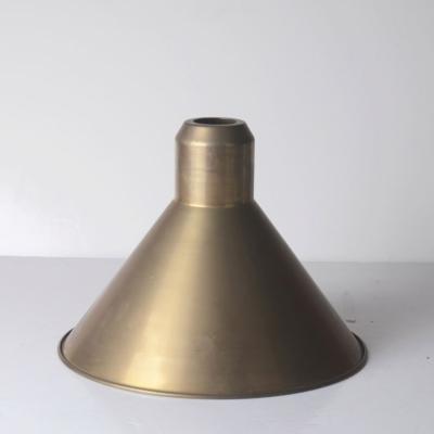 China Lamp Shade Round Polished Copper Antique Modern Decorative Cnc Customize Brass Wall Cone Lamp Shade Holder for sale