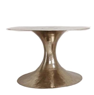 China 2022 Traditional Chrome Metal Spinning Restaurant Table Base For Marble Table for sale