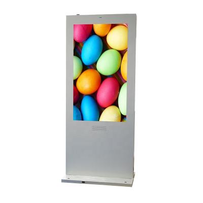 China Indoor Outdoor Poster 55 Inch Vertical Waterproof LCD Advertising Machine 4K With 3000cd/m Touch for sale