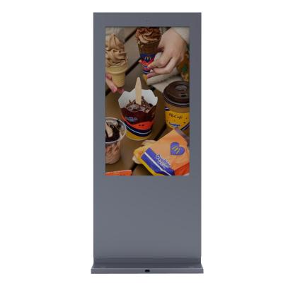 China High Quality 55 Inch High Quality Double Vertical Screen Touch Waterproof Advertising Machine With Wind Cooling for sale