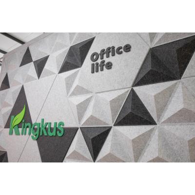 China Industrial Eco Friendly 3D Pet Felt Sheet Pet Acoustic Panel Parttion for sale