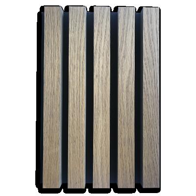 China Industrial Wood Veneer Pet MDF Wall Cladding Soundproofing Slats Soundproofing Exposure 3D Sound Barrier for sale