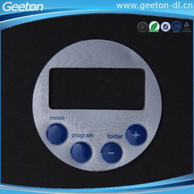 China Waterproof Circle Embossed Buttons PC Control Panel Sticker for sale