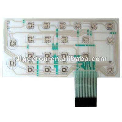 China F150 Silk Screen Printing Membrane Switch Overlay With LED Light And Metal Dome for sale